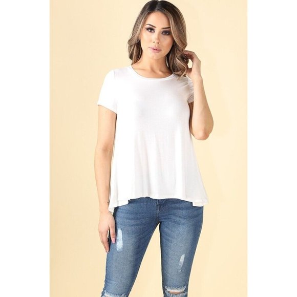 Boutique Tops - WOMEN'S T-shirt Short Sleeve Round Neck Casual Basic Loose fit Top Blouse Small